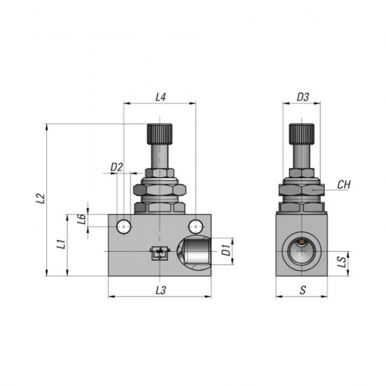 Cmatic MV21 00 12/B Hat Tipi Hız Ayar Valfi Çift Yön