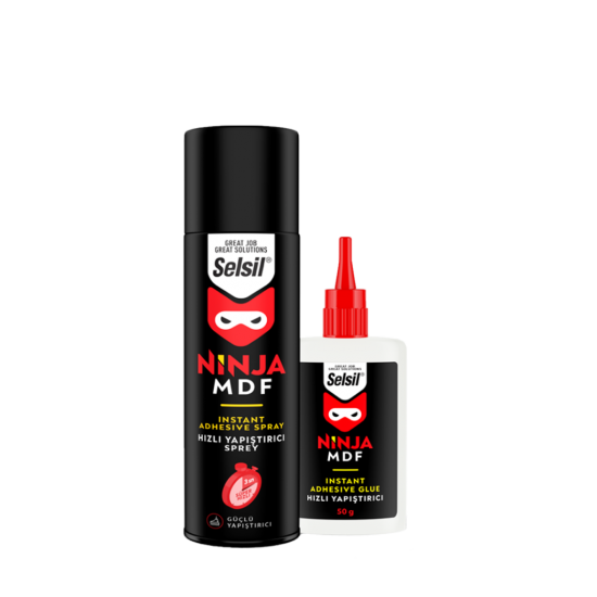 Selsil Ninja Mdf Hızlı Yapıştırıcı 400ML + 100G Shrink