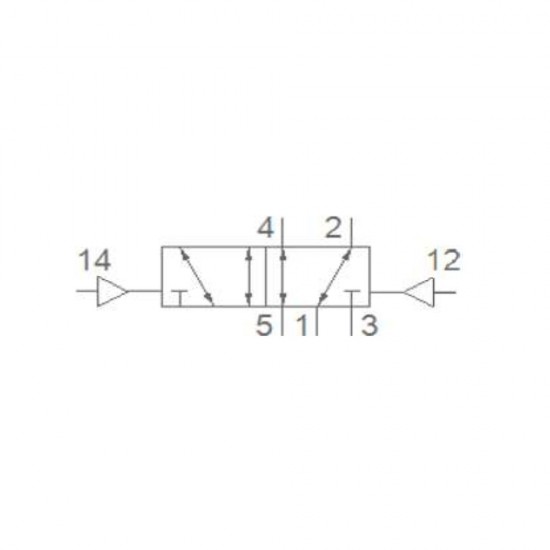 Pemaks PV1H Serisi  5/2-1/8 Hava Hava Solenoid Valf