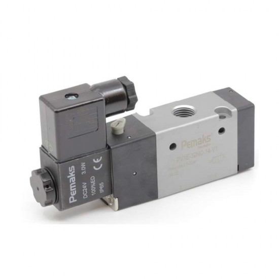 Pemaks PV1E Serisi 5-2-1-2 Tek Bobin Solenoid Valf